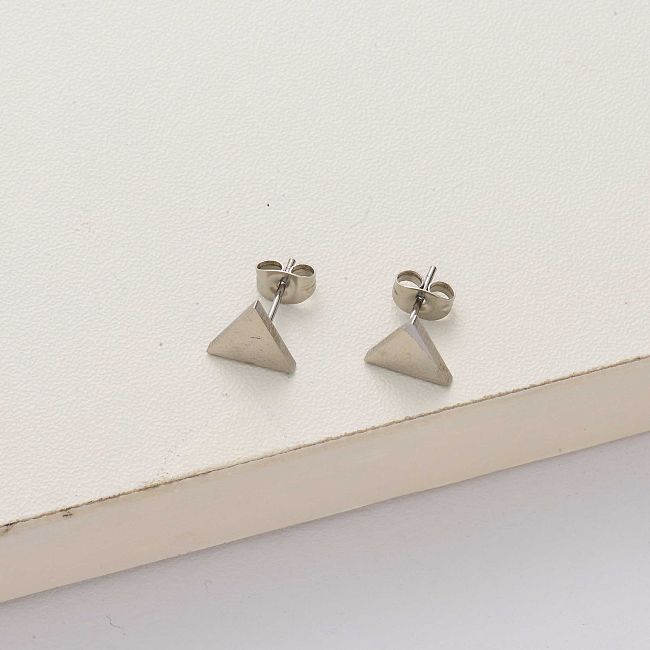 boucles d'oreilles triangle en acier inoxydable-SSEGG143-34297