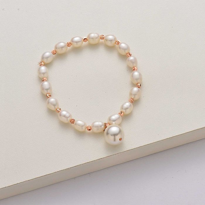 Pulsera de perlas con ajuste de moda-SSBTG142-34685