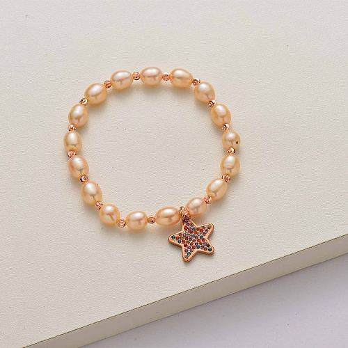 Fashion star crystal adjust pearl bracelet-SSBTG142-34675