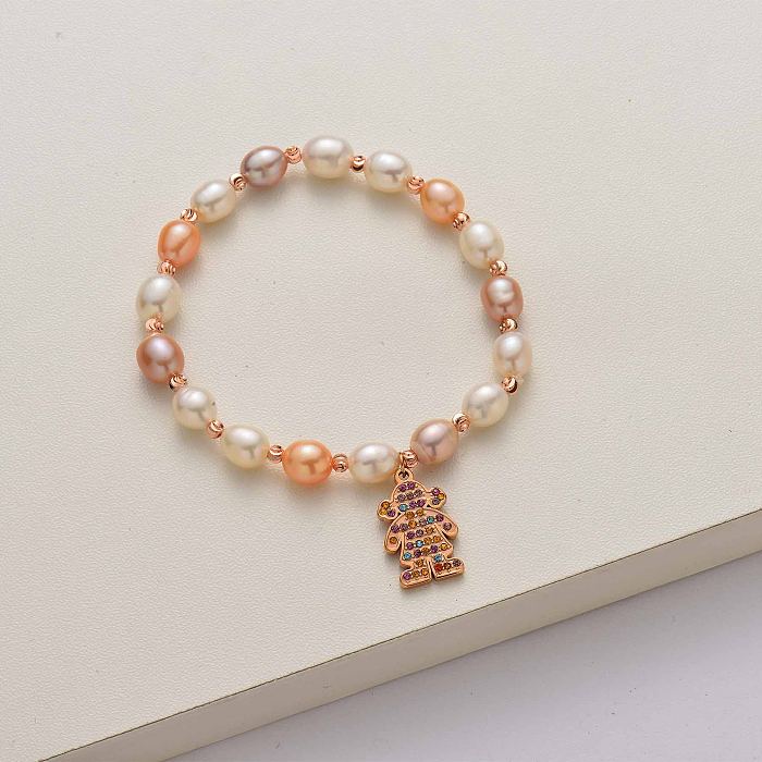 Bracelet de perles ajustable en cristal de mode-SSBTG142-34677