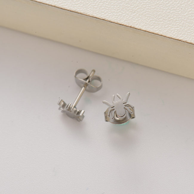 stainless steel spider stud earrings for girls -SSEGG143-35190