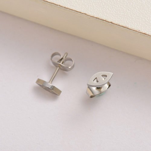 stainless steel mini evil eye stud earrings for women -SSEGG143-35134