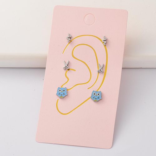 Acero Inoxidable Edelstahl Tiny Earring Sets -SSEGG143-35341