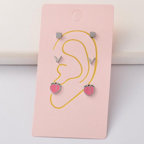 Acero Inoxidable Edelstahl Tiny Earring Sets -SSEGG143-35354