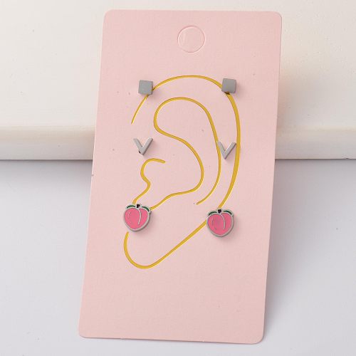 Ensembles de boucles d'oreilles minuscules en acier inoxydable Acero -SSEGG143-35354