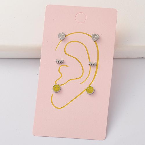 Acero Inoxidable Edelstahl Tiny Earring Sets -SSEGG143-35355
