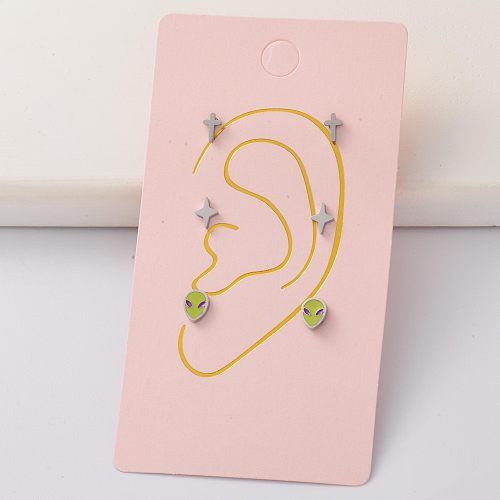 Acero Inoxidable Edelstahl Tiny Earring Sets -SSEGG143-35349