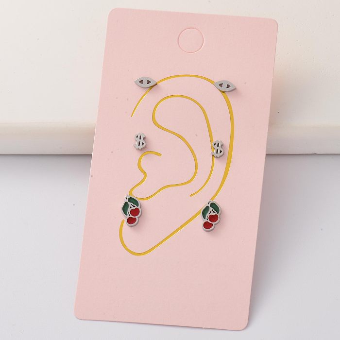 Ensembles de boucles d'oreilles minuscules en acier inoxydable Acero -SSEGG143-35340