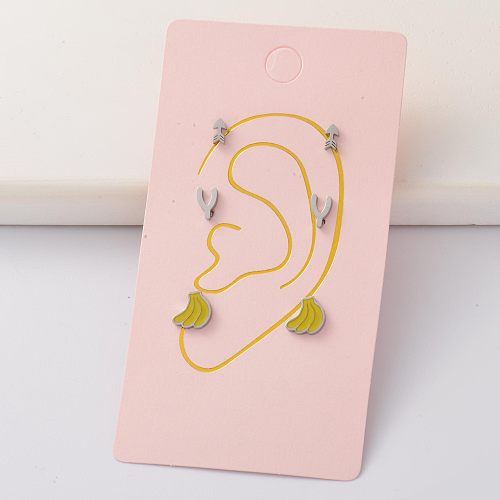 Ensembles de boucles d'oreilles minuscules en acier inoxydable Acero -SSEGG143-35345