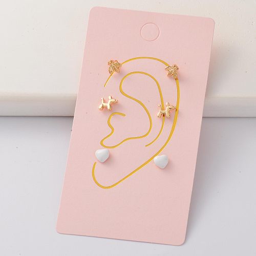 Oro Laminado Cartilage Cubic Zircon Tiny Gold Filled Juegos de aretes -BREGG143-35289