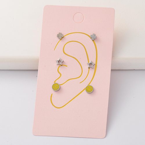 Ensembles de boucles d'oreilles minuscules en acier inoxydable Acero -SSEGG143-35336