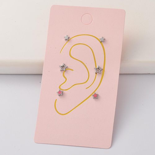 Ensembles de boucles d'oreilles minuscules en acier inoxydable Acero -SSEGG143-35348