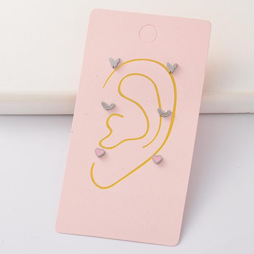 Acero Inoxidable Edelstahl Tiny Earring Sets -SSEGG143-35352