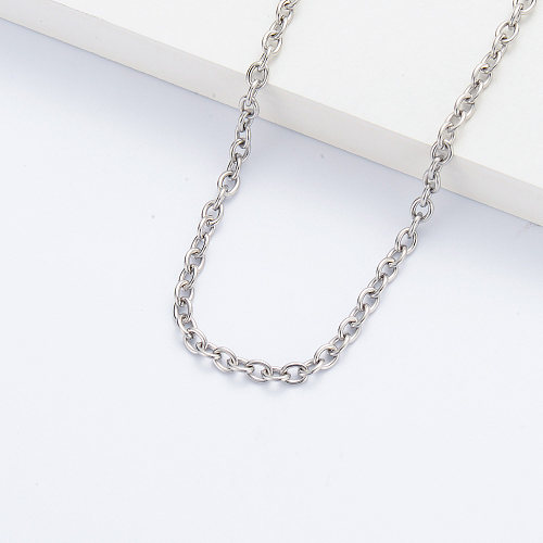 Bulk Water Wave Steel Color Fashion Custom Necklace For Women
