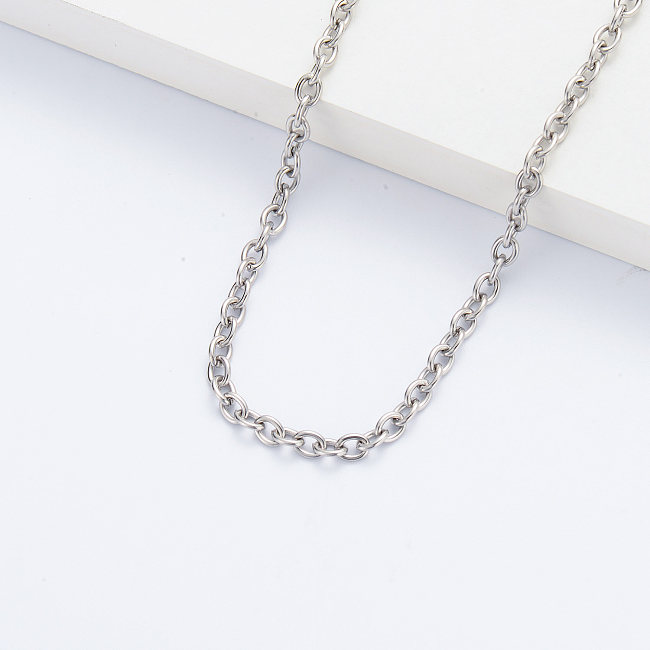 Bulk-Wasser-Wellen-Stahlfarbe Mode kundenspezifische Halskette für Frauen