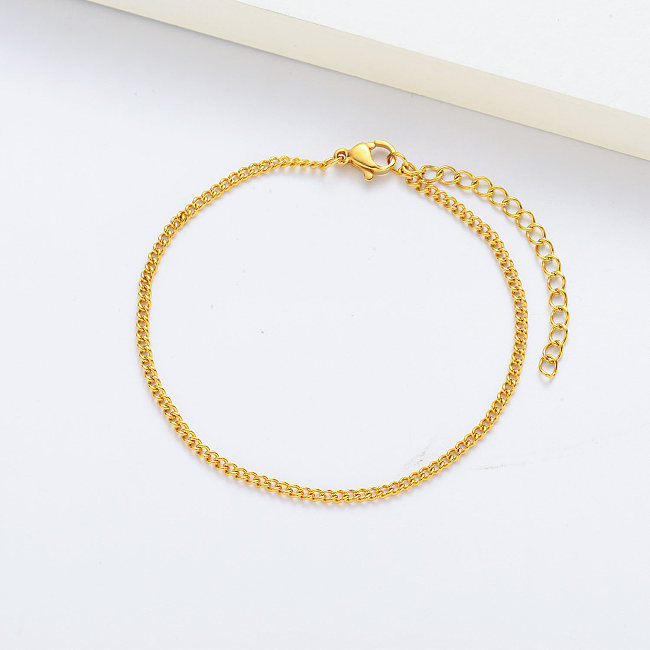 Gold Plated Stainless Steel Friendship Bracelets Chain for Women