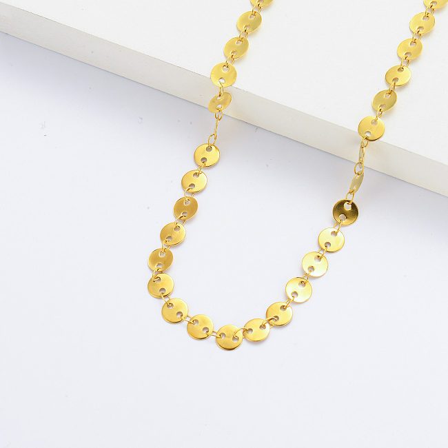 Großhandel Vergoldete runde Form Halskette für Mutter