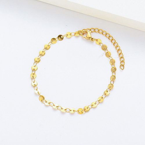 Wholesale Gold Jewelry Stainless Steel Smiley Bracelet For Her