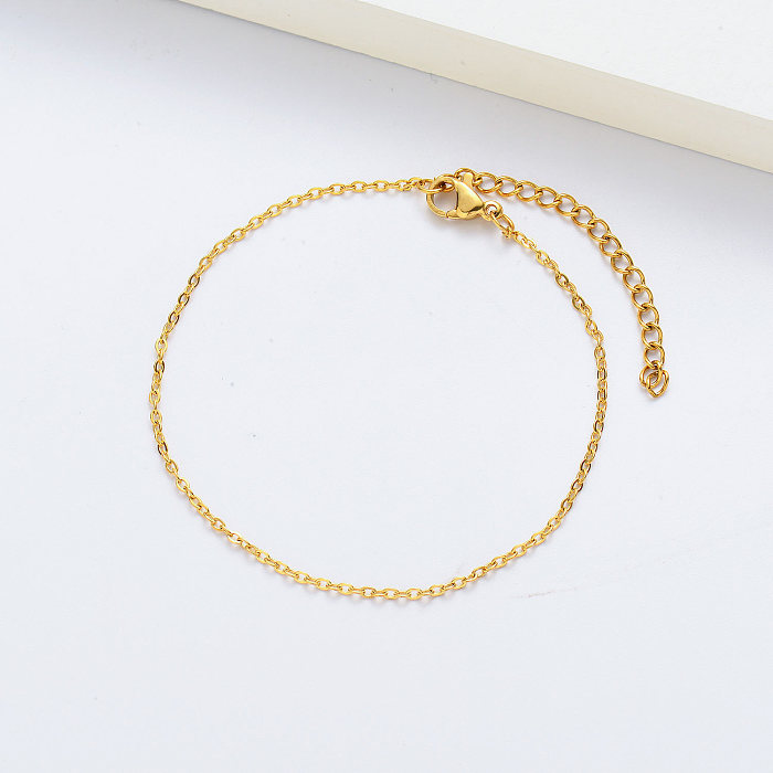 Wholesale 18K Gold Plated Stainless Steel Chains For Ladies