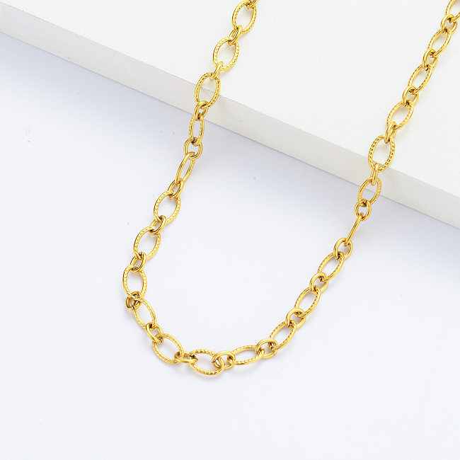 Nuevo collar de cadena con relleno de oro de 18 quilates para mujer 2021