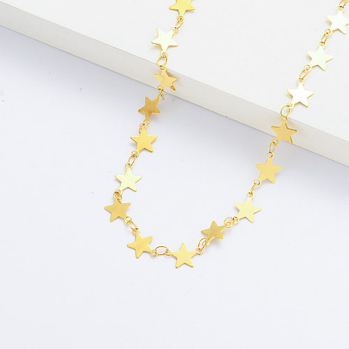 New Styles Thin Steel Star Necklace For Women 2022