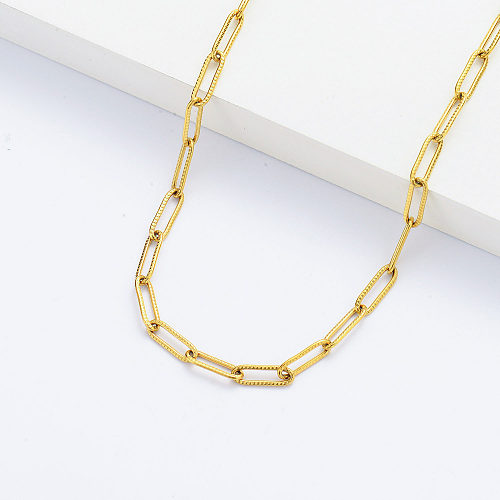 Custom Steel Gold Plated Necklace For Womens Wholesale Fashion Necklaces