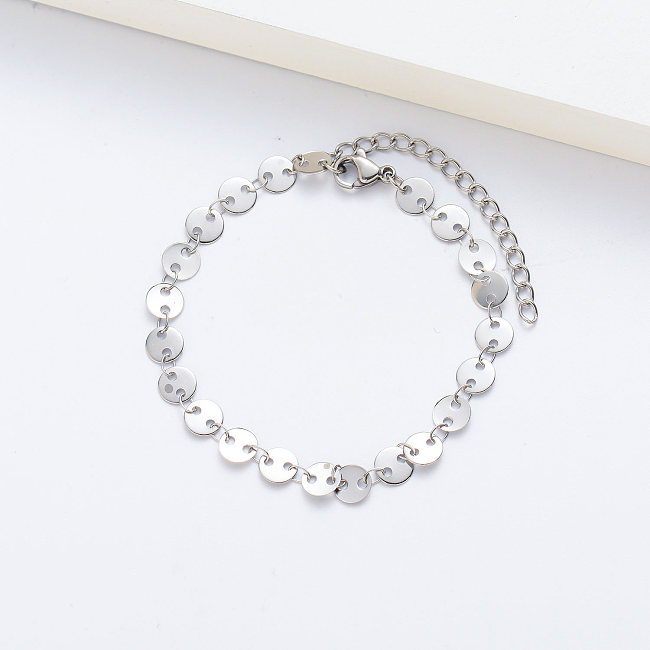 Wholesale Sliver Plated Jewelry Manufacturers Steel Bracelet Silver Charms