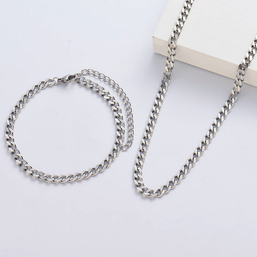 Wholesale Silver Plated Side Chain And Bracelet Sets For Female