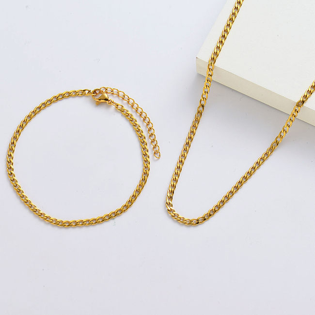 Mode-Goldanhänger-Halskette und Armbänder für weiblichen Großhandel
