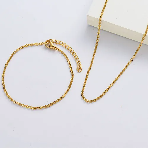 Simple Gold Chain With Pendant Designs And Bracelets For Female