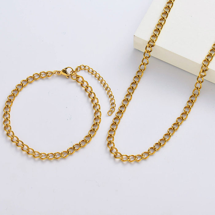 Wholesale Gold Side Chain And Bracelet Sets For Girlfriend
