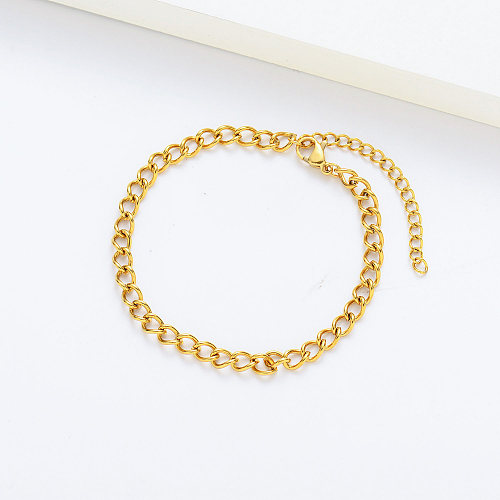 Wholesale Fashion Stainless Steel Gold Plated Friendship Bracelets For Girl