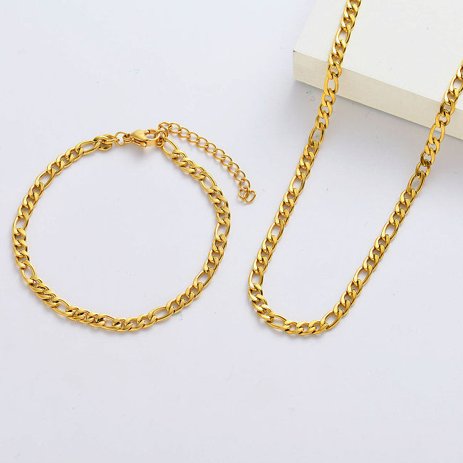 Großhandels-Goldanhänger-Halsketten-Designs und Armbänder für Frauen