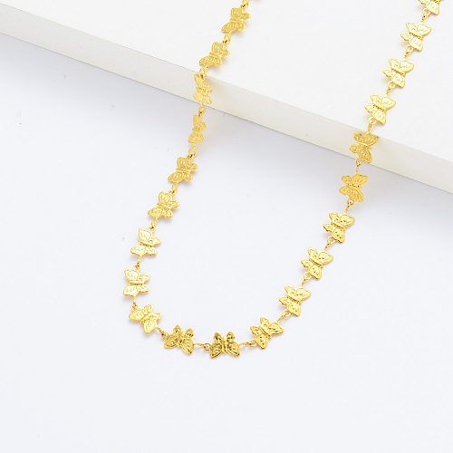 Wholesale Gold Plated Butterfly Necklace For Women