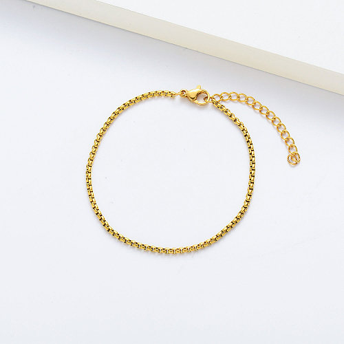 18K Gold Plated Chain Bracelets Stainless Steel Jewelry Bulk