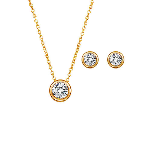 white birthstone earrings necklace set