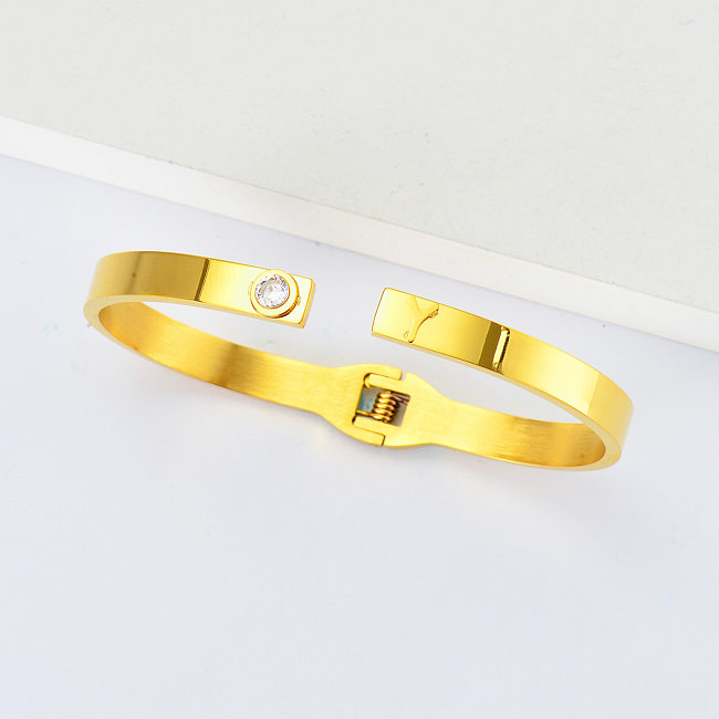personalized gold plated stainless steel letter Y cuff bangle