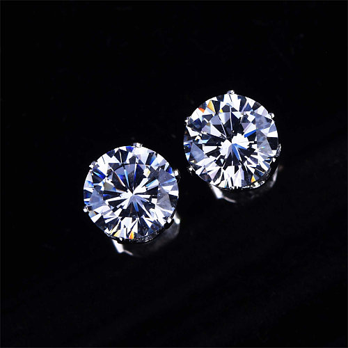 boucles d'oreilles solitaire diamant pour femme