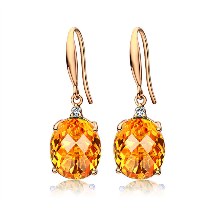 luxurious citrine earrings for women in marriage