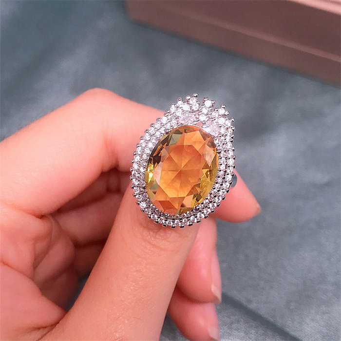 citrine pendant and earrings set and adjustable citrine ring