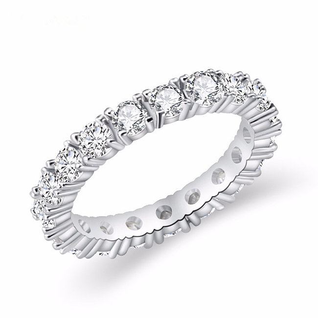 anillo de diamantes de moda personalizado para mujer
