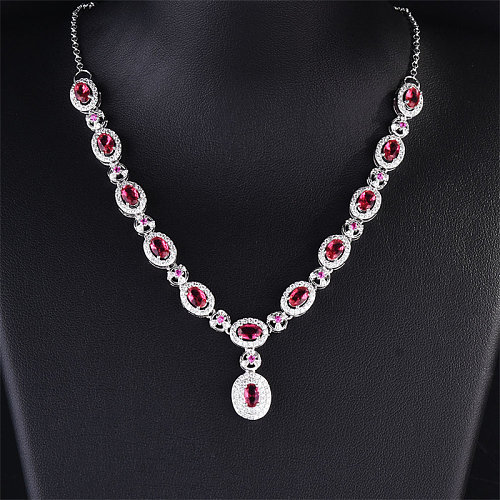 natural ruby and natural emerald necklaces for women
