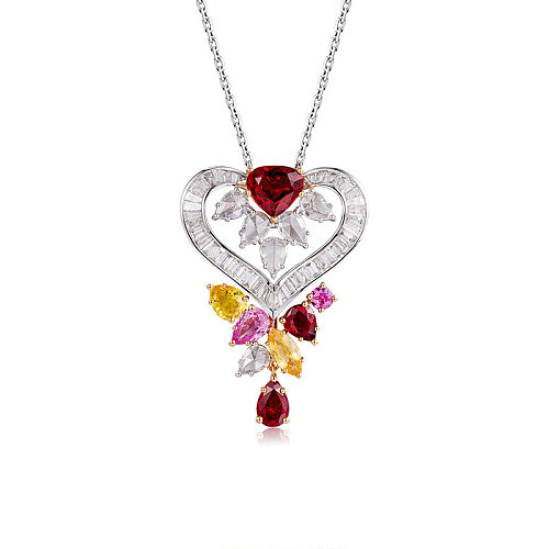 Colar feminino Ruby Diamond Heart