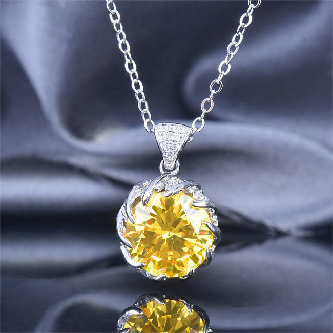 Collier Diamant Jaune pour Ados