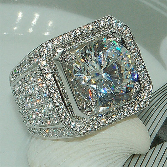 anéis de diamantes brilhantes masculinos