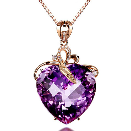 18k gold and amethyst diamond pendant for parties and events