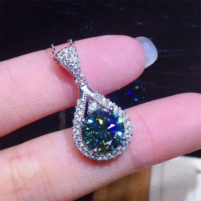 colares de diamantes verdes personalizados para mulheres
