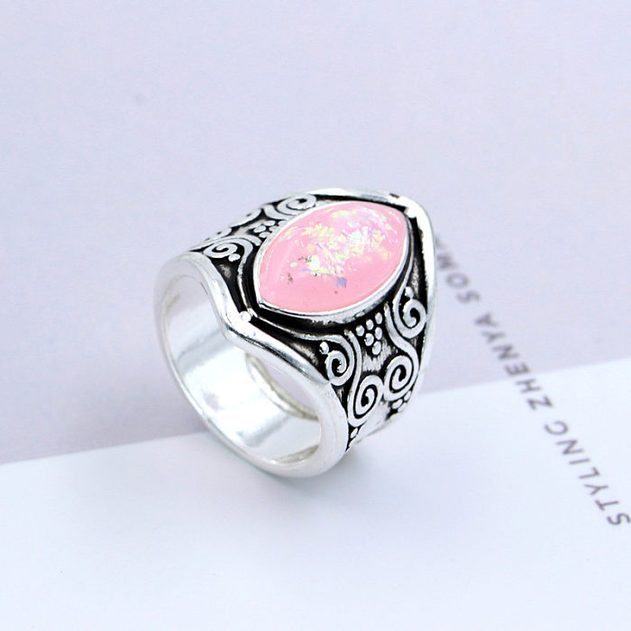 antique silver plated moonstone rings for women