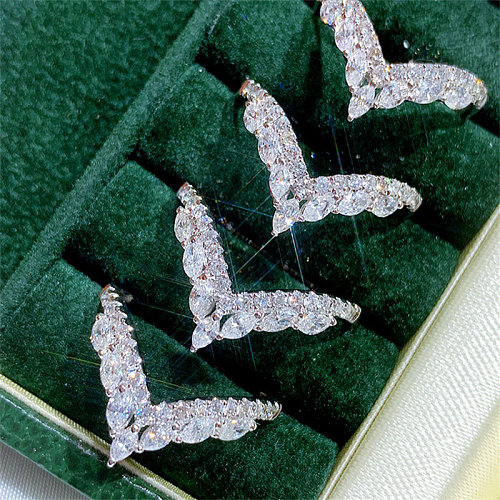 anéis de asas de anjo da moda para mulheres