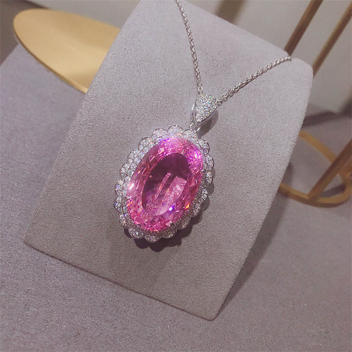 colares de quartzo rosa natural feminino